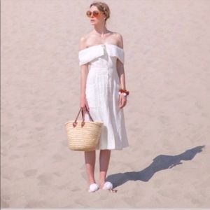 Reformation Off-Shoulder Midi Dress